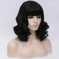 thumbnail image 4 of Unique Bargains Wigs for Women 16" Black Curly Wig with Wig Cap Natural Full Medium Wavy, 4 of 6