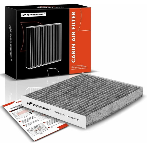 A-Premium Cabin Air Filter with Activated Carbon Compatible with Ford Mustang 2005-2014, Replace# 4R3Z19N619AA