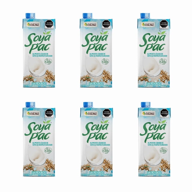 Bebida de Soya Colpac Natural 960 ml paquete con 6 unidades Ysi Súper saludable Bebida de SoColpac Natural 960 ml paquete con 6 unidades