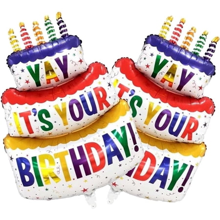 2pcs Happy Birthday Balloon Big 41" Foil Inflated Mylar Balloons for Birthday Party Supplies Baby Shower Decorations