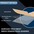 thumbnail image 3 of Banda de Bisel Uxcell, Cinta de Chapa de Madera Pre-pegada Flexible para Madera Contrachapada con Adhesivo Termofusible para Muebles Pino 0.98" x 25 ft, 3 of 7