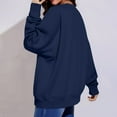 thumbnail image 6 of Dwellite Womens Sweatshirts Oversized Crewneck Y2K Hoodies Fall Fashion 2025 Teen Girls Clothes Cute Winter Pullover Sweater Navy M, 6 of 7