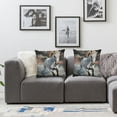 thumbnail image 3 of Nawypu Throw Pillow Covers White Horse with Long Run Snow Dark Pastel Art Portrait Canvas  Classic Animal for Living Room Bedroom Sofa  Set of 2, 3 of 6