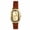 Brown, variant on Women's Oval Watch: Rhinestone Accented Bezel Genuine Leather Strap Analog Quartz Dress Wristwatch for Women