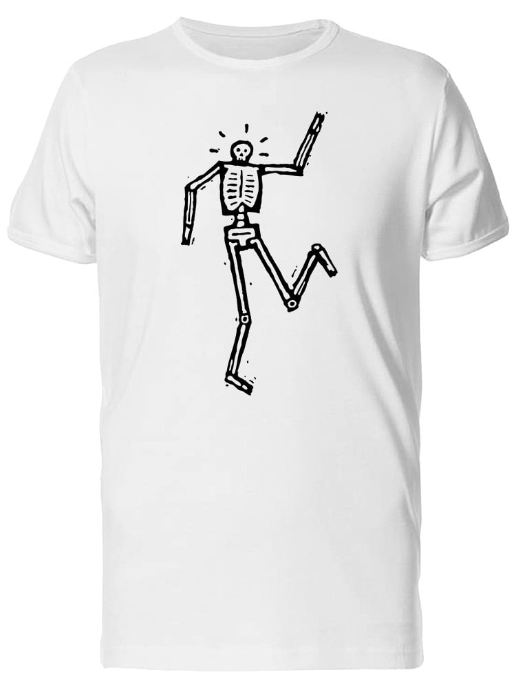 Sketch Of Dancing Skeleton Tee Men's 