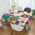 thumbnail image 2 of Yayeee Tablecloths 54" x 54" Rectangle Wrinkle Resistant Party Table Cover, Purple Geometric, 2 of 8