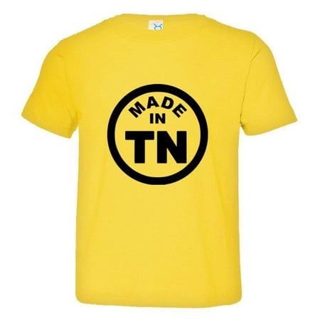 

PleaseMeTees™ Toddler From Born Made In Tennessee TN Logo Label HQ Tee