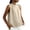 Khaki, variant on MOJOGO Tank Tops for Women Mock Neck Sleeveless Blouse Textured Cotton Linen Blend A Line Shirts Casual Office Summer Outfits