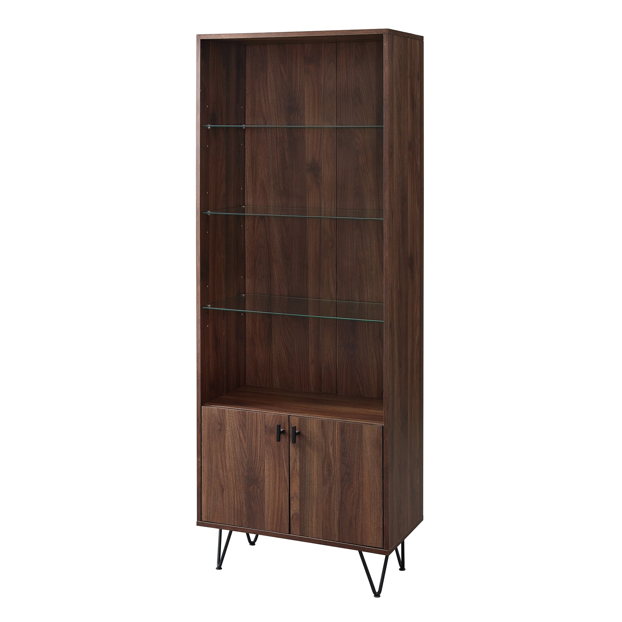 Manor Park Mid Century Modern Storage Cabinet, Dark Walnut