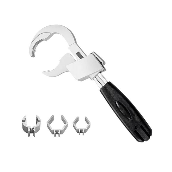 Almencla Adjustable Active Wrench Easy to Use Plumbers Tool for Home Sewer Line Basin