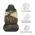 thumbnail image 4 of Wukai Surreal Brain Tree Full Set Car Seat Covers with Soft Padding Universal Auto Front Seats Protector and Cushion Mat, 4 of 5
