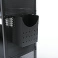thumbnail image 4 of TOOL1SHOoo Rolling Book Truck Book Cart with 3 Flat Shelves, Library Book Cart with Swivel Lockable Casters Black, 4 of 11