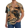 thumbnail image 2 of Picia Playful Otter Tropical Beach Men's Linen Shirts Short Sleeve Cuban Beach Shirts Casual Shirts Button Down Shirt for Men Beach Summer Wedding Shirt-3X-Large, 2 of 7