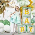 thumbnail image 1 of 4 Pcs Boîte à Ballons Réutilisable Boîte de Douche pour Bébé Boîtes Décoratives Blocs Mignons Verdure Boîtes pour Bébé Fond d'Anniversaire Accessoires Photo Révélation de Genre, 1 of 9