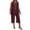 Wine, variant on Women's Plus Size 2 Piece Summer Outfits Crew Neck Tank Top Tunic Shirt and Capri Pants Set Casual Sportswear 2026 Pink 2XL