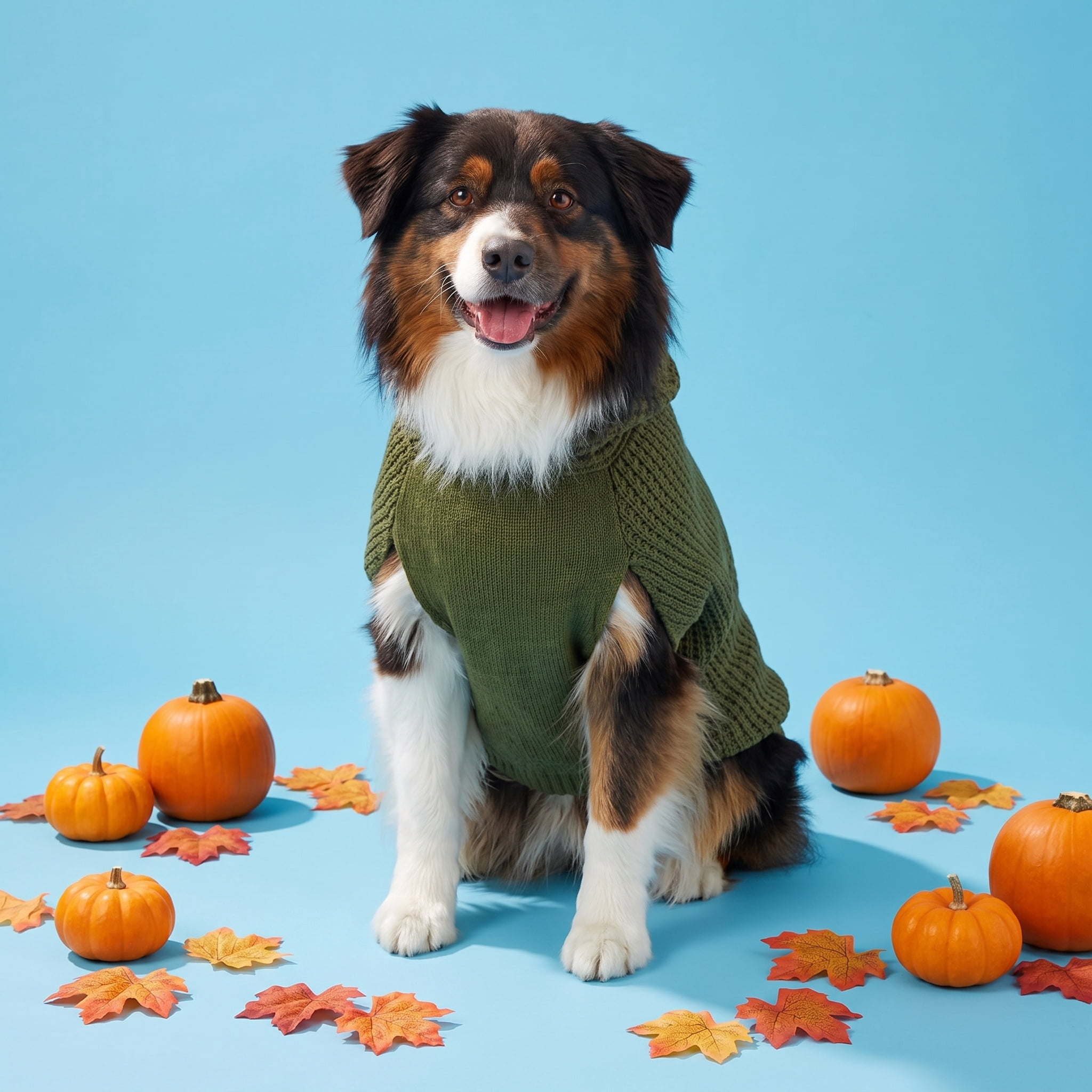 Vibrant Life Waffle Knit Sweater for Dogs, Green, L