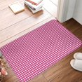 thumbnail image 5 of Disketp Pink Gingham Mat For Front Door Outside - Doormat Outdoor Entrance - Welcome Mats Outdoor,Outside Entry And Outdoor Entrance 16''X24'', 5 of 9