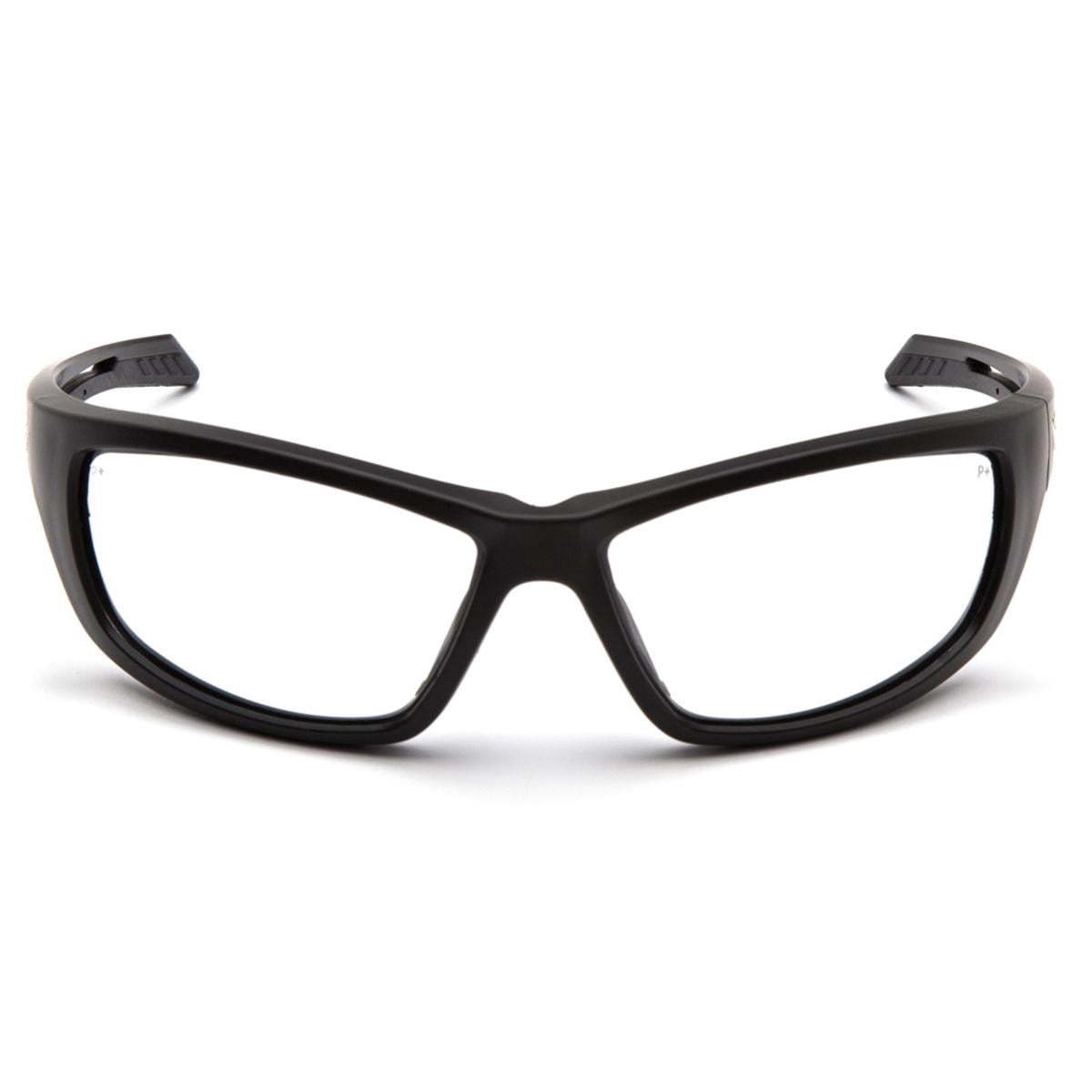 Pyramex Howitzer Safety Eye Glasses Blk Frame Clear AntiFog Lens