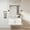 Glossy White, variant on Geneva 24 in W x 22 in D Dark Grey Single Bath Vanity and 18 in Mirror