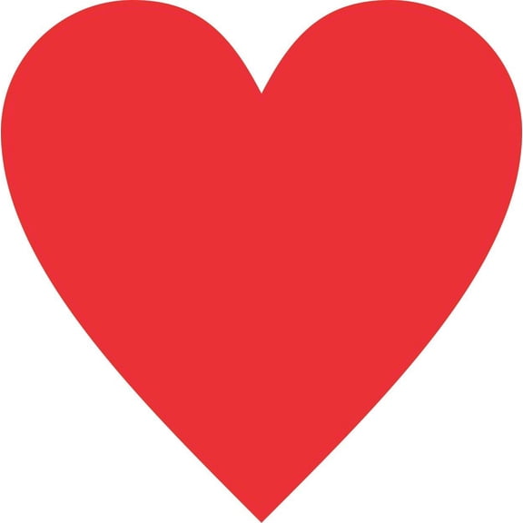 4in x 4in Red Heart Bumper Sticker Vinyl Vehicle Gas Cap Decal S