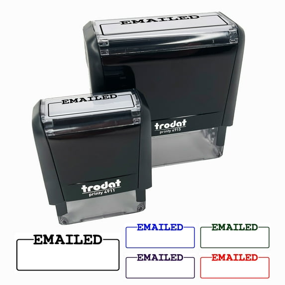 Received Blank Box for Date Signature Self-Inking Rubber Stamp Ink Stamper for Business Office - Green Ink - Small 1-1/2 Inch