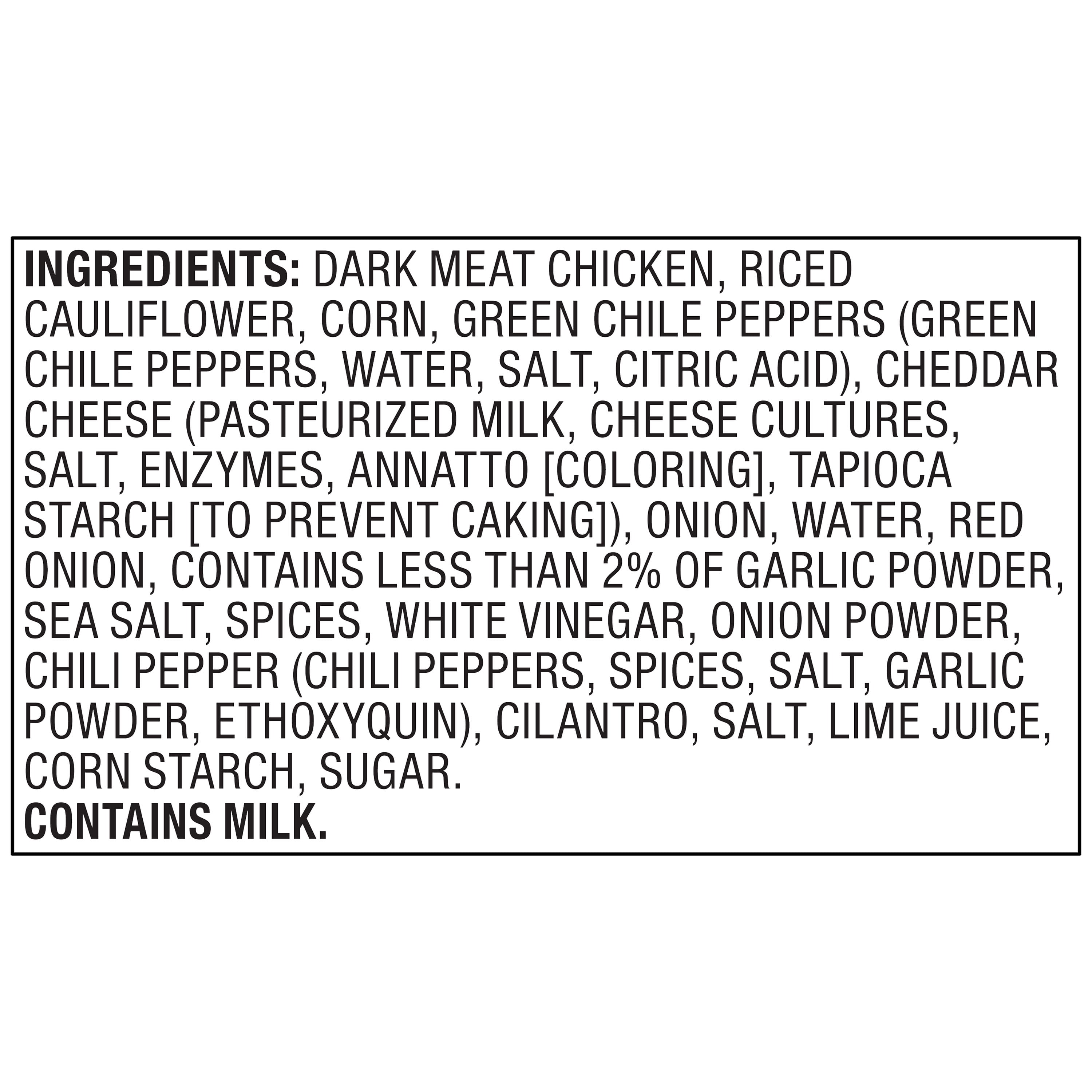 bettergoods Gluten-Free Green Chile Chicken and Riced Cauliflower Bowl, 9.5 oz