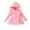 Pink, variant on Toddler Jacket Yourumao Baby Girls Hooded Trench Coat Single Breasted Dress Coats Infant Girls Ruffle Long Sleeve Warm Wool Blend Coat Outerwear Pea Coat Jacket 3-24M Purple,12M