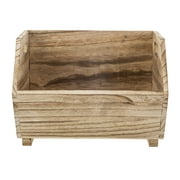 Better Homes & Gardens 2-Piece Set Natural Wood Stacking Open Front Decorative Storage Bins, 11 in x 16.5 in x 10 in