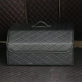 thumbnail image 3 of Caja de almacenamiento para maletero de coche de PU con tapa para guardar y ordenar SUV MPV lineas negras, 3 of 4
