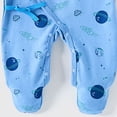 thumbnail image 5 of KPOPLK Newborn Baby Boys Girls Onesie Pajamas Soft Coton Tie Side Footie Pjs Bodysuit Infant Sleeper Baby Sleep Gown with Mittens Size Newborn, 5 of 6