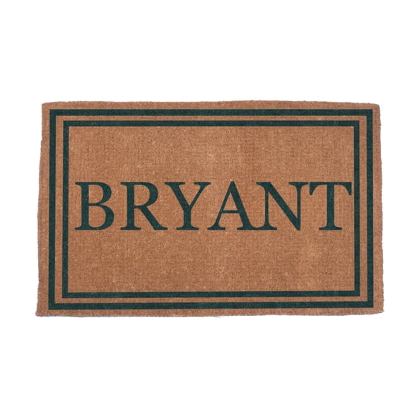 CocoMatsNMore Personalized Green Double Border Doormats 38' x 60"