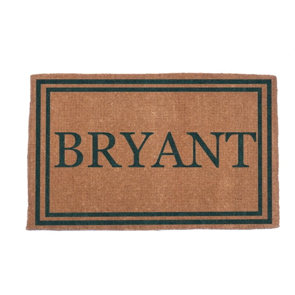 CocoMatsNMore Personalized Green Double Border Doormats 38' x 60"