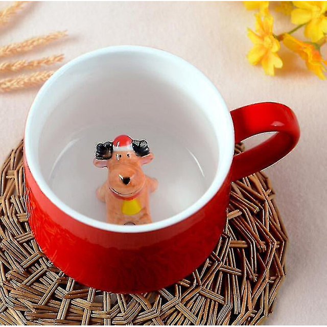 Christmas Mug Coffee Milk Breakfast Mug Snowman Santa Claus Cartoon Ceramics Cup 3d Animal Christmas Gift Cup For Friend Family