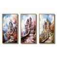 thumbnail image 2 of Designart "Neuschwanstein Castle in Germany" Cityscapes Framed Wall Art Set Of 3 - Coral Germany Frame Canvas Set For Living Room Decor, 2 of 7
