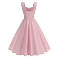 thumbnail image 3 of LYEAA Homecoming Dresses for Women Sleeveless Midi Dress Flowy Elegant Dress A-line Solid Color Dress 1950s Vintage Fashion Holiday Party Dress Ball Gown Wedding Guest Dress L, 3 of 4