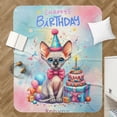 thumbnail image 4 of Happy Birthday Cute Kitten Sphynx with Cake Gifts Party Hat Cozy Sherpa Blanket Cat Lover Kitten Owner Gifts Idea Warm Soft Throw Blanket - 00029, 4 of 5