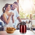 thumbnail image 3 of SSAWcasa Thermal Coffee Carafe Dispenser Large Capacity 68oz Stainless Steel Thermos Flask Unbreakable Double Wall Vacuum Water Tea Pot Beverage Pitcher for Party(Red), 3 of 7