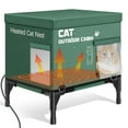 thumbnail image 4 of Warm Heated Cat House for Outside Feral Barn Cats in Winter, Outdoor Cat House Weatherproof with Heating Pad, Insulated Shelter for Outside Stray Barn Cat Kitty w/ 2 Safe Escape Doors, 16"Lx12"Wx17H", 4 of 13