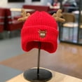 thumbnail image 6 of Uutvmp Red Christmas Reindeer Knitted Hat Suitable for Children and Adults, Cute Reindeer Antlers Knitted Hat, Crochet Knit Cap, Winter Warm Beanie Cap for Christmas Holiday Parties, 6 of 6