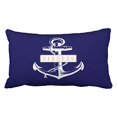 thumbnail image 1 of RYLABLUE Vintage Cool Chic Anchor Navy Blue Nautical Reversible Customized Polyester 20 x 30 Inch Rectangle Throw Pillow Covers With Hidden Zipper Home Sofa Cushion Decorative Pillowcases, 1 of 1