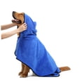 thumbnail image 3 of COOPHYA 1Set Dog Towels for Drying Blue Microfiber Fast Dry Pet Bath Robe for After Bath M Size, 3 of 6