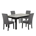 thumbnail image 6 of New Classic Furniture Celeste Wood Dining Table with Faux Marble Top in Espresso, 6 of 11