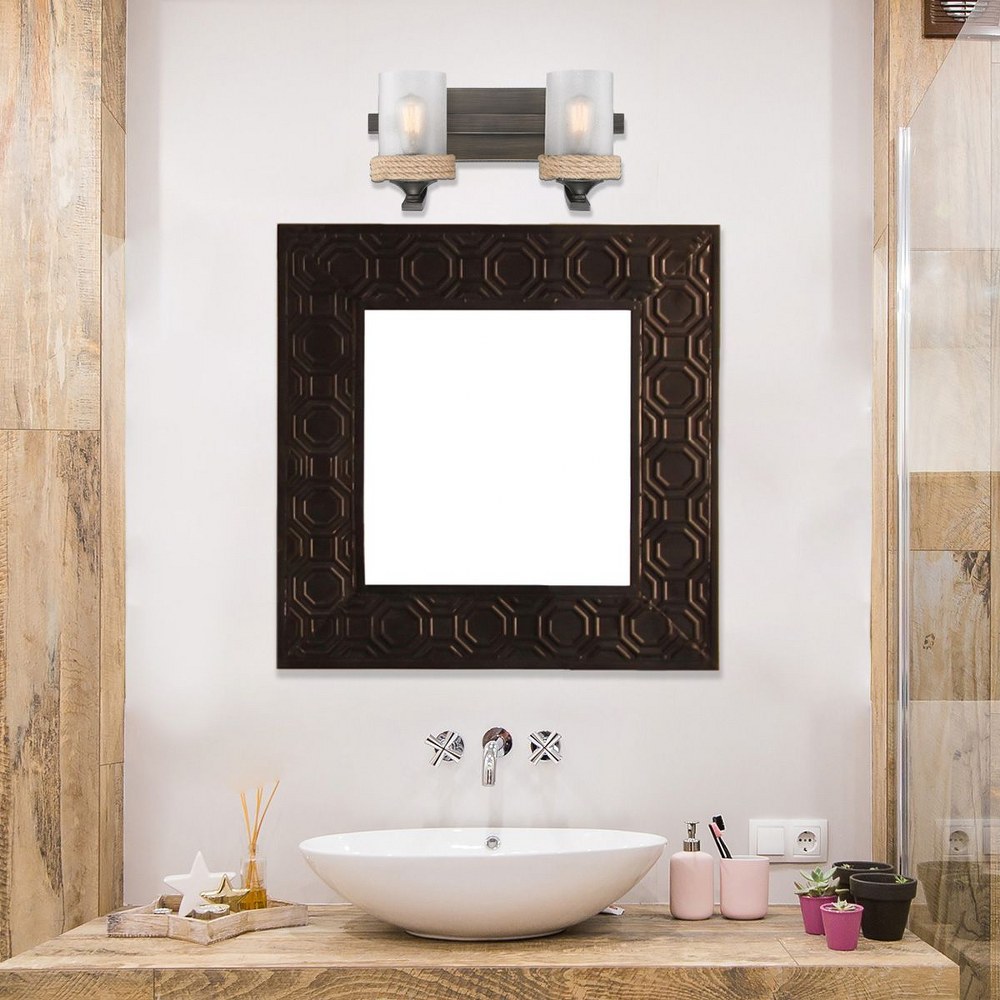 2 Light Bathroom Light Fixture in Sturdy Style 7.75 inches High By 16 inches Wide Bailey Street Home 170-Bel-2862328