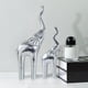thumbnail image 1 of Conjunto de 2 figuras de madre y bebé, escultura animal para decoración del hogar , Plata, 1 of 7