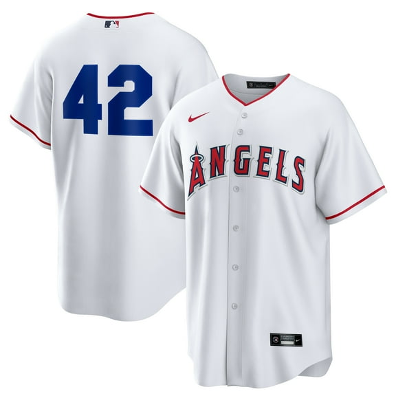 Men's Nike White Los Angeles Angels Home 2025 Jackie Robinson Day Replica Jersey