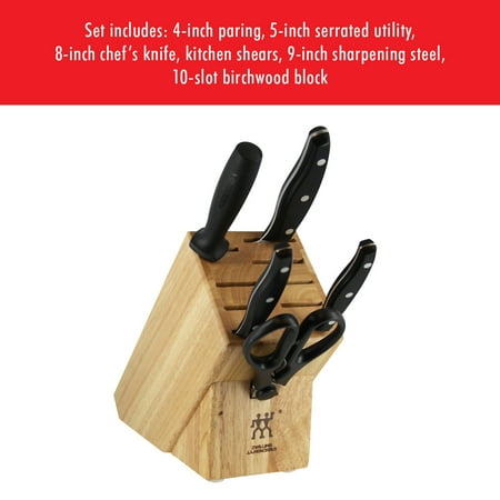 ZWILLING TWIN Signature 6-pc Knife Block Set - Black