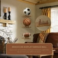 thumbnail image 2 of Ball Stand Holder Ball Display Stand Wooden For Football Stand Soccer Ball Holder Volleyball Sports Ball Storage Rack Wood Trophy Autograph Memorabilia Display Case Basketball Accessories For Boys, 2 of 7