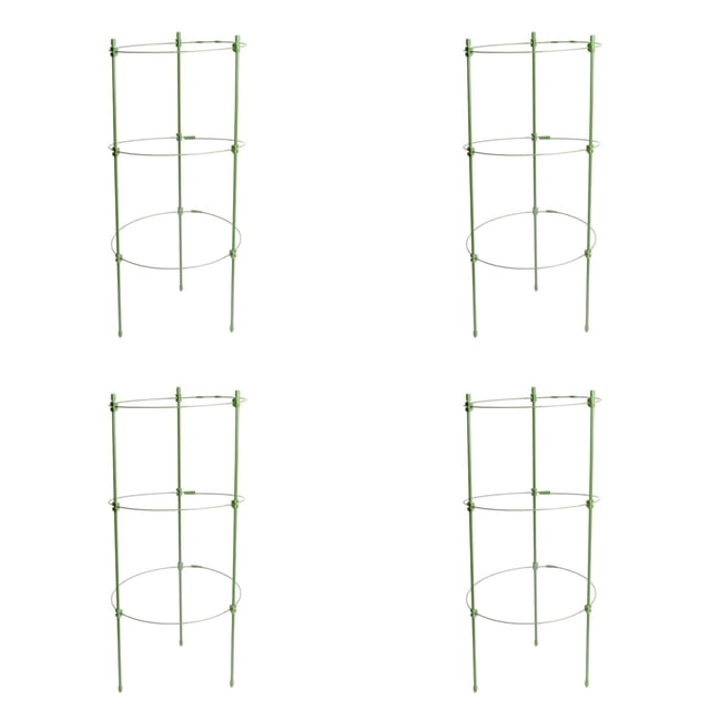 WUSUOWEI 4PCS Adjustable Tomato Cages,7×17 Inch,3 Adjustable Rings for Sturdy Growth,Planter Support Garden Helper,Holder Stand for Tomatoes,Cucumbers,Vegetables,Flowers,Roses and Climbing Vines