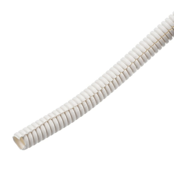 Unique Bargains Split Wire Loom Tubing PE Corrugated Pipe Conduit 16M/52.5ft Length 10x13mm White for Wire Cable