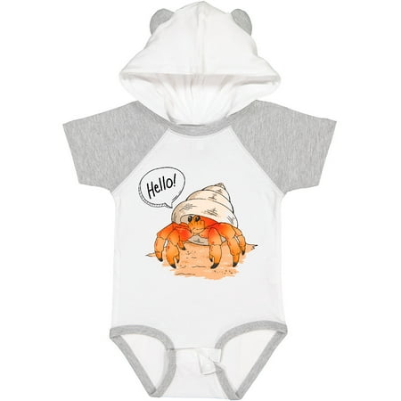 

Inktastic Summer Hello Cute Hermit Crab Gift Baby Boy or Baby Girl Bodysuit